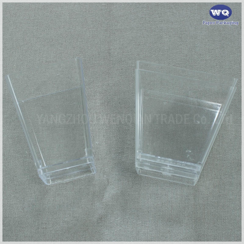5 oz Square Clear Plastic Dessert Cups Small Clear Plastic Tumbler Cups Great for Desserts, Appetizers, Puddings