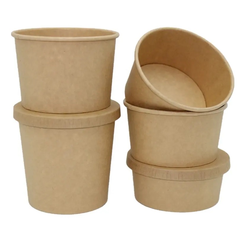 kraft paper soup container take away soup noodle containers kraft supplies soup cup paper food containers food paper bowl