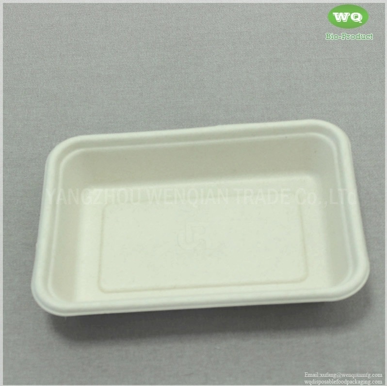 500ml Eco-Friendly Unbleached Sugarcane Pulp Rectangular Lunch Box ,750ml Biodegradable Tray 950ml Disposable Pulp Tray