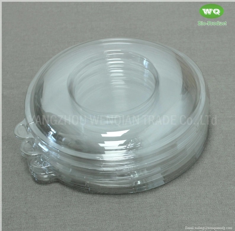 24oz Biodegradable Bagasse Bowl With Clear PET Lid, Eco-Friendly Natural Plant Fiber Pulp Salad Bowl Supplier & factory