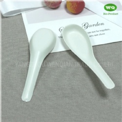 4.5 Inch Compostable Chinese Spoon,Customized Durable Disposable Utensils, Food Grade Plastic Cutlery Biodegradable