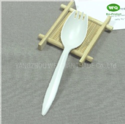 5.5 Inch Disposable Bioplastic Spork Great For School Lunch, Picnics Or Restaurant - Durable Biodegradable Cutlery