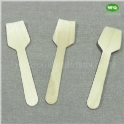 96mm Mini Wood Ice Cream Spoon,Disposable Taster Spoon For Cream Cake,Customized Food Grade Disposable Wooden Cutlery