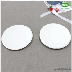 5 Inch Sugarcane Compostable Plates Natural Plant Fibers Plate, EU Standard Biodegradable Plate Wedding Charger Plates