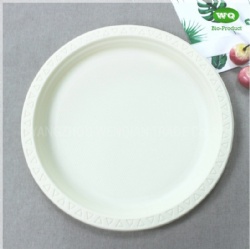 Biodegradable Corn Starch Plastic Plate 6 Inch,Easy Green Bioplastic Plate 7inch,High Quality Heavyduty 9 Inch Plate