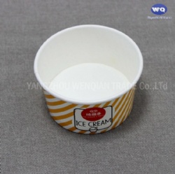 Custom Logo 3.5 Oz Ice Cream Paper Cups-Isposable Paper Dessert Bowls For Hot And Cold Food, Soup, Sundae, Frozen Yogurt