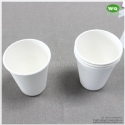 9Oz Natural Plant Fiber Drinking Cup, Easy Green 9oz Cup,High Quality Bleached Color Sustainable Bagasse Coffee Cup