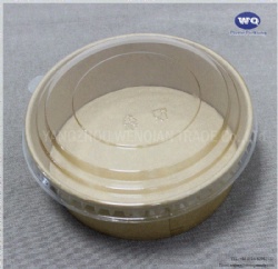 Factory Offer Wholesale 750ml/830ml Eco Friendly Kraft Paper Salad Bowl -Reliable Paper Small Paper Bowls With PET Lid