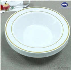 Elgant Food Grade 7.5 inch Disposable Plastic Salad Fruit Bowl-Resistant Salad Bowl Plastic Disposable Food Container