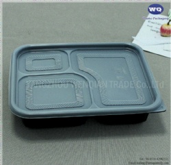 3-Compartment Takeaway Plastic Food Container-Microwavable Disposable Container-Disposable PP plactic Food Containers