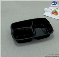 Plastic 3 Compartments Bento Box-Disposable Food Storage Containers-Disposable Plastic Containers-Disposable Lunch Boxes