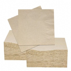 Recycled Compostable Kraft Brown Paper Napkins For Bar Restaurant BBQ Home Office