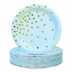 Disposable Paper Plates with Pretty Printed Design Sweets Paper Plates Soak Proof Party Paper Plates