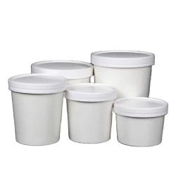 OEM logo white fast food takeaway double wall kraft disposable paper soup cup bowl with lid