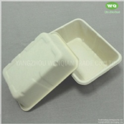 500ml Eco-Friendly Unbleached Sugarcane Pulp Rectangular Lunch Box ,750ml Biodegradable Tray 950ml Disposable Pulp Tray