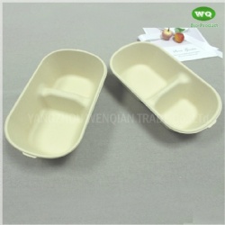 850ml 2-Components 100% Compostable Hot Food Container-Wholesale Packaging Lunch Boxes Disposable Plastic Food Container