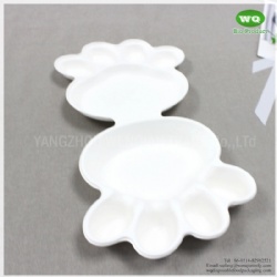 Funny Dog Paw Like Sugarcane Container, Customized Lunch Box For Kids,Bleached Color Bagasse Pulp Disposable Container