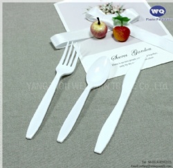 7inch White Plastic Cutlery-Disposable Cutlery Packs-disposable plastic knives-disposable soup spoons-prewrapped Cutlery