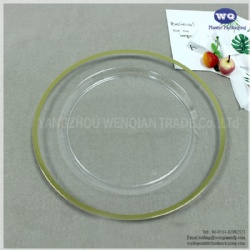 10.25 Inch Disposable Clear Plastic Salad/Dessert Plates- Premium Hard Plastic Appetizer Plates Disposable Plastic Plate